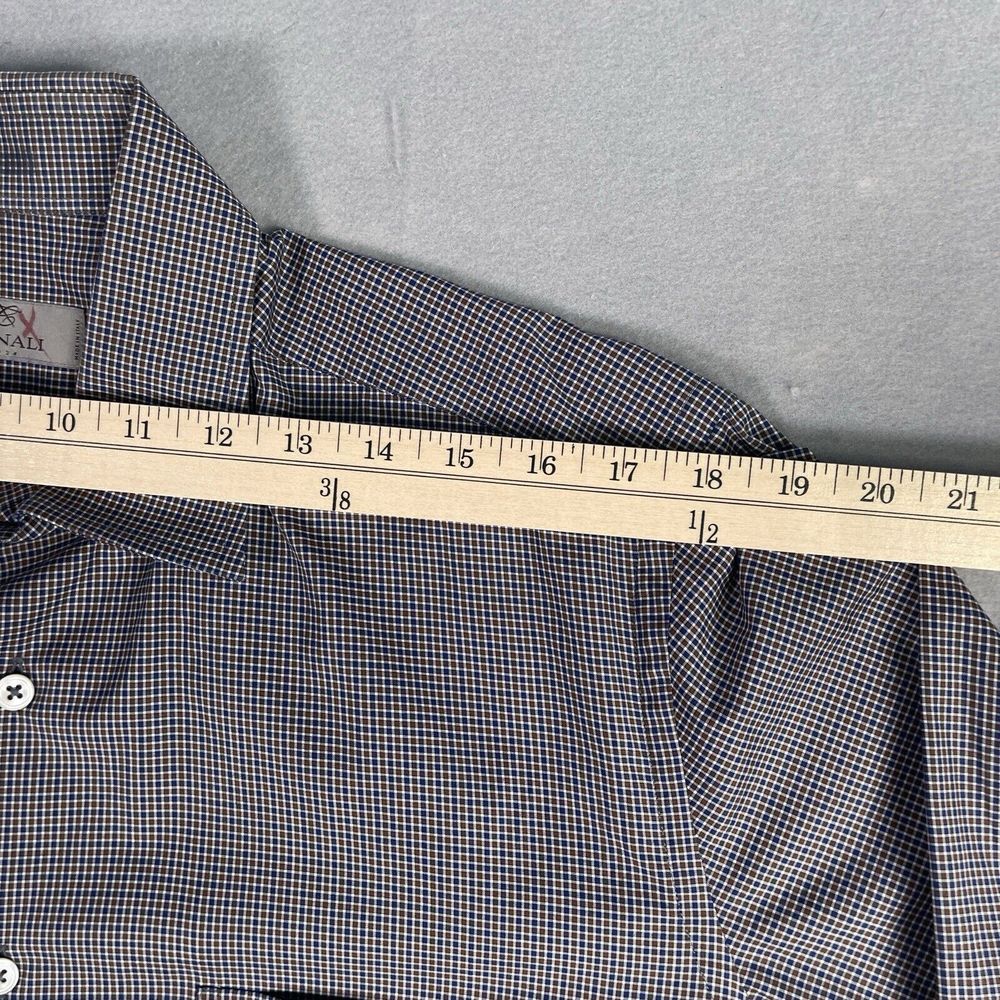 Canali Dress Shirt Men Gingham Sz 16/41 Casual Office‎ Business Career - Picture 4 of 9